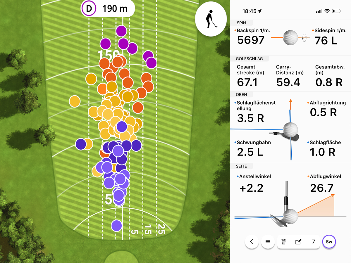 Garmin Connect App mit aktueller Range-Session